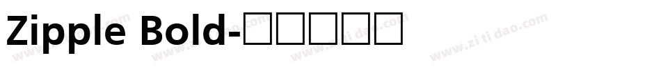 Zipple Bold字体转换